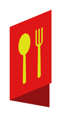 Aufkleber - menu in the restaurant colored illustration. Element of colored food icon for mobile concept and web apps. Detailed menu in the restaurant icon can be used for web and mobile