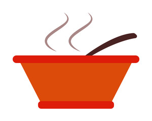 Poster - bowl of soup colored illustration. Element of colored food icon for mobile concept and web apps. Detailed bowl of soup icon can be used for web and mobile