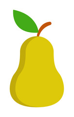 Wall Mural - pear colored illustration. Element of colored food icon for mobile concept and web apps. Detailed pear icon can be used for web and mobile