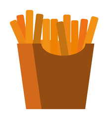 Poster - French fries colored illustration. Element of colored food icon for mobile concept and web apps. Detailed French fries icon can be used for web and mobile