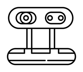 Aufkleber - camera web icon. Element of robotics engineering for mobile concept and web apps icon. Thin line icon for website design and development, app development. Premium icon