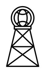 Aufkleber - antenna, communication icon. Element of robotics engineering for mobile concept and web apps icon. Thin line icon for website design and development, app development. Premium icon