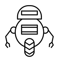 Aufkleber - robot icon. Element of robotics engineering for mobile concept and web apps icon. Thin line icon for website design and development, app development. Premium icon