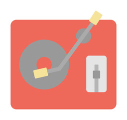 Poster - Disc icon. Simple color elements of rock n roll icons for ui and ux, website or mobile application