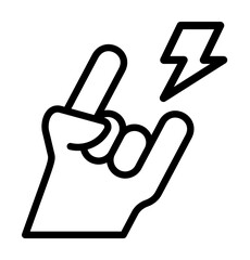Aufkleber - Hand position icon. Simple line, outline elements of rock n roll icons for ui and ux, website or mobile application