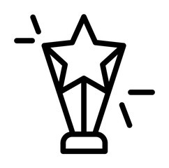 Poster - Star, trophy icon. Simple line, outline elements of rock n roll icons for ui and ux, website or mobile application