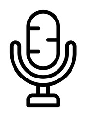 Aufkleber - Microphone icon. Simple line, outline elements of rock n roll icons for ui and ux, website or mobile application