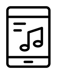 Aufkleber - Application, smartphone, rock icon. Simple line, outline elements of rock n roll icons for ui and ux, website or mobile application
