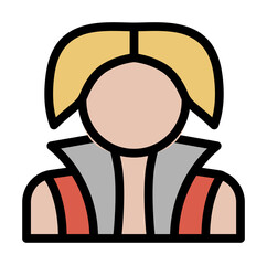 Aufkleber - Musician icon. Simple color with outline elements of rock n roll icons for ui and ux, website or mobile application