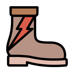 Aufkleber - Shoe, boots icon. Simple color with outline elements of rock n roll icons for ui and ux, website or mobile application