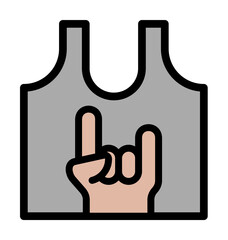 Aufkleber - Clothe, shirt icon. Simple color with outline elements of rock n roll icons for ui and ux, website or mobile application