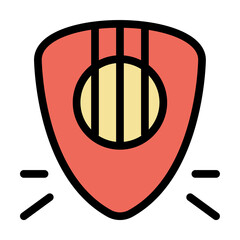 Aufkleber - Guitar pic icon. Simple color with outline elements of rock n roll icons for ui and ux, website or mobile application