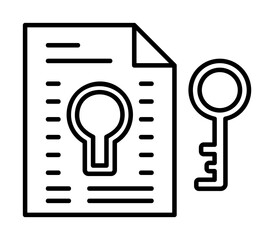 Aufkleber - Key file school icon. Element of school