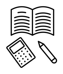 Poster - Calculator exercise school icon. Element of school