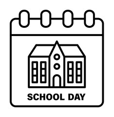 Aufkleber - School calendar education icon. Element of school