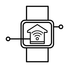 Aufkleber - Smart watch icon. Element of smart house icon for mobile concept and web apps. Thin line Smart watch icon can be used for web and mobile