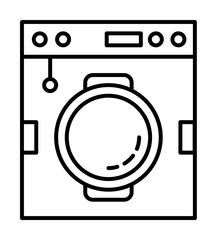 Aufkleber - Smart washing machine icon. Element of smart house icon for mobile concept and web apps. Thin line Smart washing machine icon can be used for web and mobile