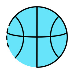 Aufkleber - Basketball, ball, sport icon. Element of color sport icon. Premium quality graphic design icon. Signs and symbols collection icon for websites, web design, mobile app