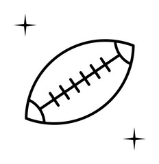 Poster - American football, sport icon. Element of sport thin line icon