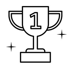 Aufkleber - Trophy, sport icon. Element of sport thin line icon