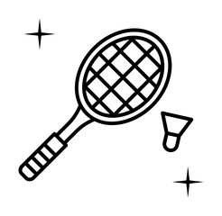Poster - Badminton, sport icon. Element of sport thin line icon