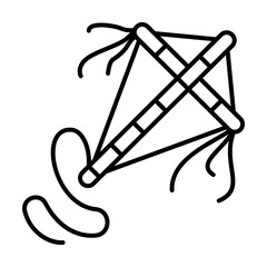 Poster - Kite icon. Simple line, outline elements of spring icons for ui and ux, website or mobile application