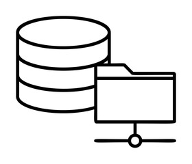 Aufkleber - data center icon. Element of sturt up icon for mobile concept and web apps. Thin line data center icon can be used for web and mobile