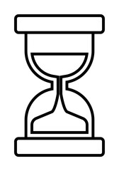 Poster - hourglass icon. Element of sturt up icon for mobile concept and web apps. Thin line hourglass icon can be used for web and mobile