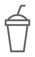 Aufkleber - Drink cup, theatre icon. Element of theatre icon. Thin line icon for website design and development, app development. Premium icon
