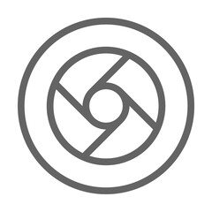 Aufkleber - Diaphragm, camera, theatre icon. Element of theatre icon. Thin line icon for website design and development, app development. Premium icon