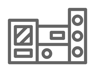 Poster - Home theatre icon. Element of theatre icon. Thin line icon for website design and development, app development. Premium icon