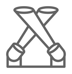 Poster - Spotlights, theatre icon. Element of theatre icon. Thin line icon for website design and development, app development. Premium icon