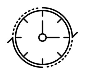 Poster - Time management, clock, hour, passing, schedule, time icon. Element of time management icon. Thin line icon for website design and development, app development. Premium icon