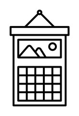 Aufkleber - Time management, calendar, date, picture, schedule, vocation icon. Element of time management icon. Thin line icon for website design and development, app development. Premium icon
