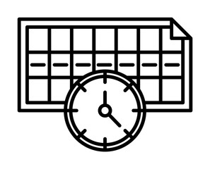 Aufkleber - Time management, clock, date, management, schedule, time icon. Element of time management icon. Thin line icon for website design and development, app development. Premium icon