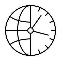 Aufkleber - Time management, worldwide icon. Element of time management icon. Thin line icon for website design and development, app development. Premium icon