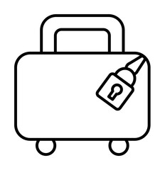 Poster - Suitcase, tourism, travel icon. Simple line, outline elements of tourism for ui and ux, website or mobile application