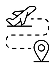 Aufkleber - Flight, location, plane icon. Simple line, outline elements of tourism for ui and ux, website or mobile application
