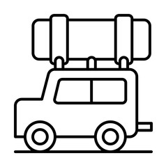 Poster - Wan, suitcase, travel icon. Simple line, outline elements of tourism for ui and ux, website or mobile application