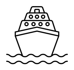 Poster - Cruise, travel, sea icon. Simple line, outline elements of tourism for ui and ux, website or mobile application