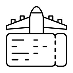 Aufkleber - Boarding pass, travel, plane icon. Simple line, outline elements of tourism for ui and ux, website or mobile application