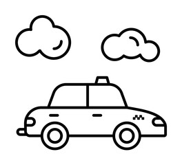 Aufkleber - Car, taxi, travel icon. Simple line, outline elements of tourism for ui and ux, website or mobile application