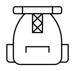 Fototapete - Bag, bag pack, travel icon. Simple line, outline elements of tourism for ui and ux, website or mobile application
