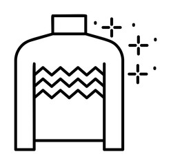 Aufkleber - Sweater clothes icon. Simple line, outline of winter vacation icons for ui and ux, website or mobile application