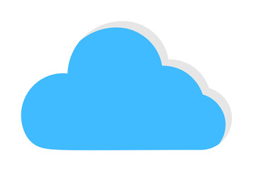 Aufkleber - cloud icon. simple line, outline of two color weather icons for ui and ux, website or mobile applica