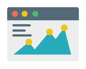 Aufkleber - Browser, web site, chart icon. Simple color elements of internet explorer icons for ui and ux, website or mobile application