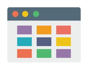 Poster - Browser, web site, pictures icon. Simple color elements of internet explorer icons for ui and ux, website or mobile application