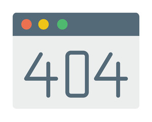Aufkleber - browser, web site, error icon. simple color elements of internet explorer icons for ui and ux, websi