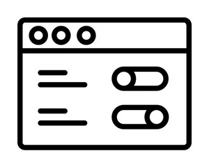 Aufkleber - Browser, web site, setting icon. Simple line, outline elements of internet explorer icons for ui and ux, website or mobile application