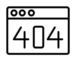 Aufkleber - Browser, web site, error icon. Simple line, outline elements of internet explorer icons for ui and ux, website or mobile application